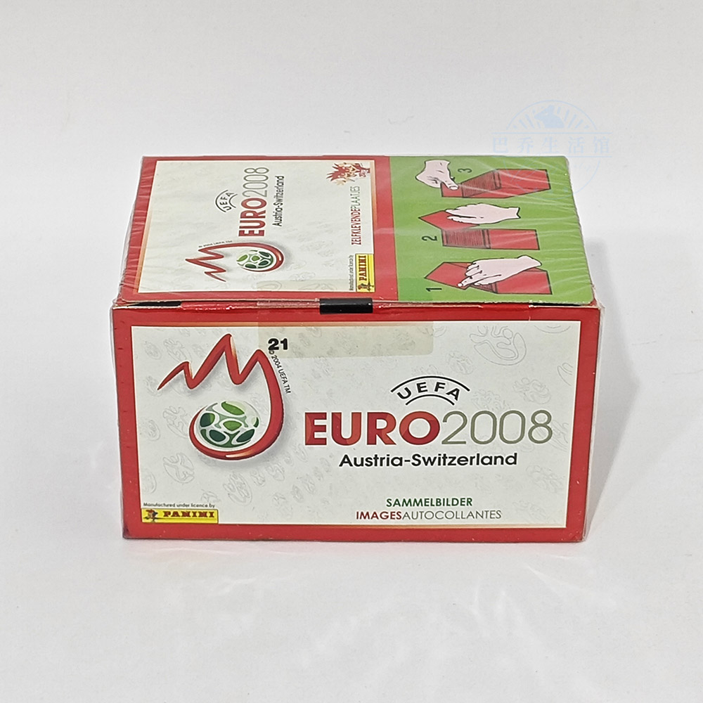 贴纸盒子2008欧洲杯原盒足球迷帕尼尼panini球星卡包euro2008