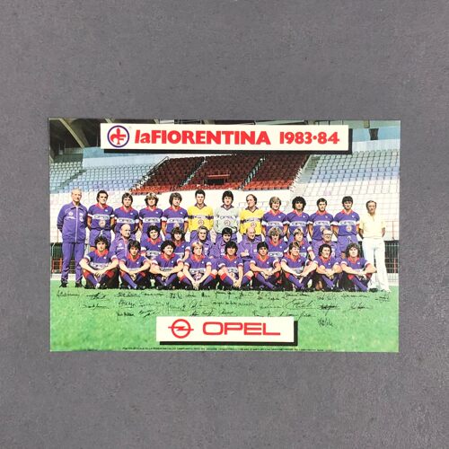 佛罗伦萨1983全家福1984官方明信片白卡尺寸fiorentina安东尼奥尼