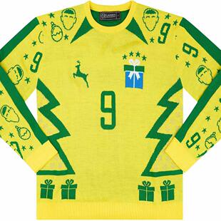 圣诞节礼物足球迷cfs非球衣巴西2002罗纳尔多ronaldo 毛衣针织衫