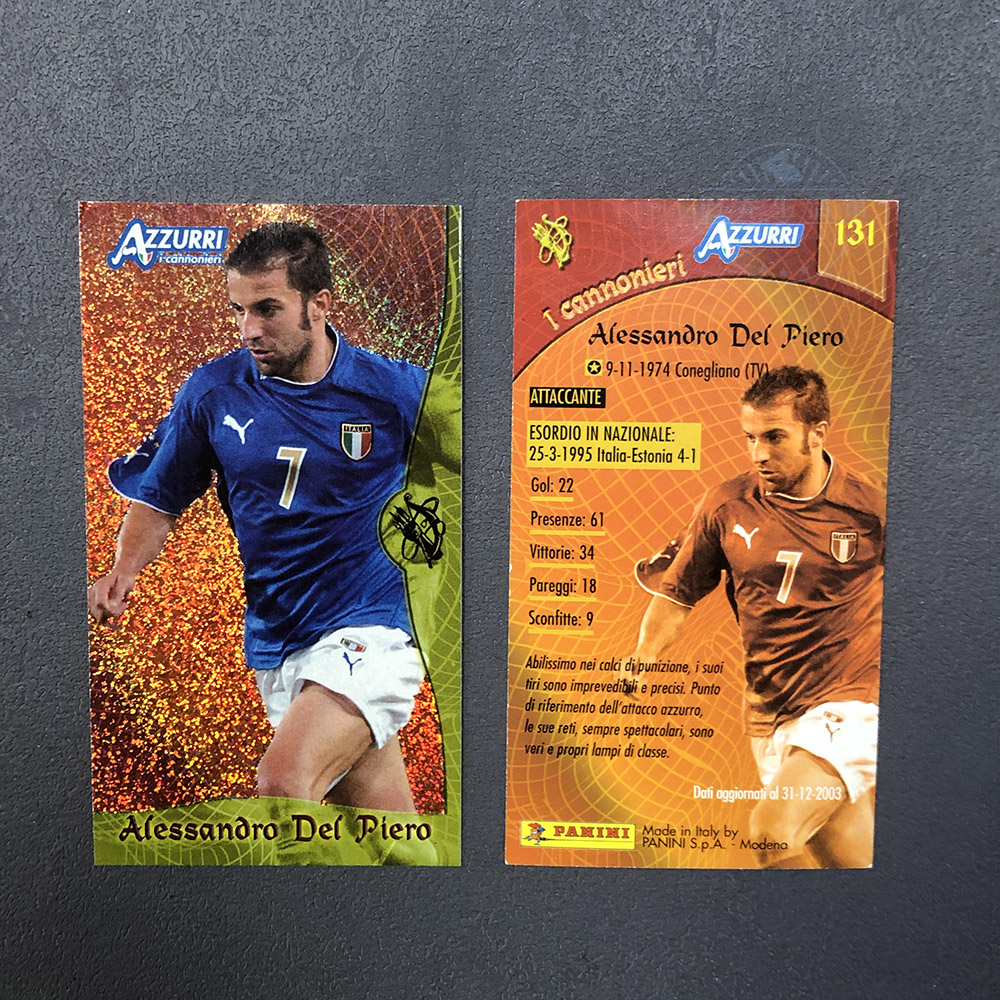 131 Panini帕尼尼2004意大利国家队AZZURRI球星卡官方 皮耶罗