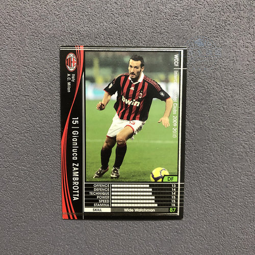 215赞布罗塔ac米兰panini帕尼尼2009球星卡2010意甲WCCF官方足球