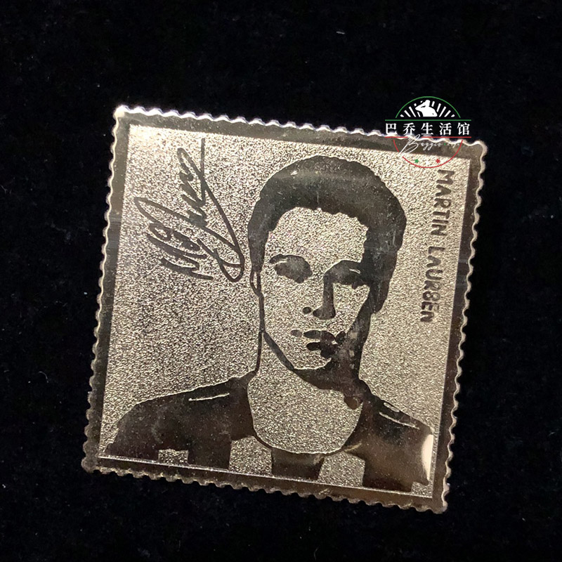 2003/04赛季 ac米兰milan足球意大利意甲金箔纪念品 劳尔森