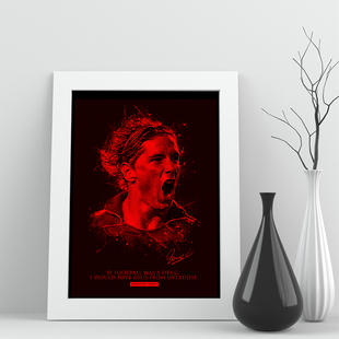 27相框利物浦英超托雷斯海报实木照片挂摆书学生签名装饰画足球迷