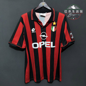 球衣正品1996/97意甲ac米兰队服经典足milan乐途lotto萨维切维奇