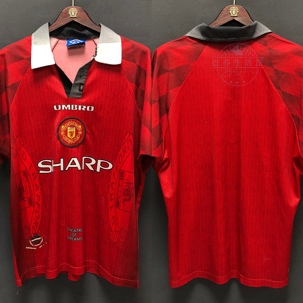 曼彻斯特联球衣曼联1996/1998正品英超umbro茵宝版足球迷队服T009