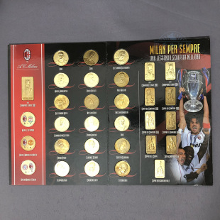 ac米兰纪念币2006官方2007意甲欧冠军夺礼物品卡卡马尔蒂尼因扎吉