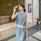 新品主推款贝壳装饰两件套套装裙6071-P155-K228，女装套装/套裙，2C075