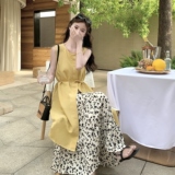棉麻衬衫连衣裙碎花半身裙套装女夏2025新款巨好看小众漂亮两件套，女装套装/套裙，2C075