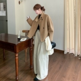 【上新】70毛立领高级感双面呢大衣868-P210-K298，女装毛呢外套，菡迪欧娜