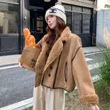 新品主推款皮毛一体外套2C075-908-P205-K298，女装皮草，菡迪欧娜