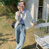 米白色小香风外套女2025春季新款今年流行小个子气质休闲短款上衣，女装短外套，菡迪欧娜