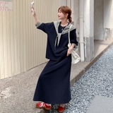 新品大货韩系格纹拼接卫衣套装2C075-831-P185-K268，女装套装/套裙，2C075