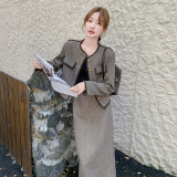 新品现货主推款附买家秀小香风两件套676-P185-K268，女装套装/套裙，菡迪欧娜