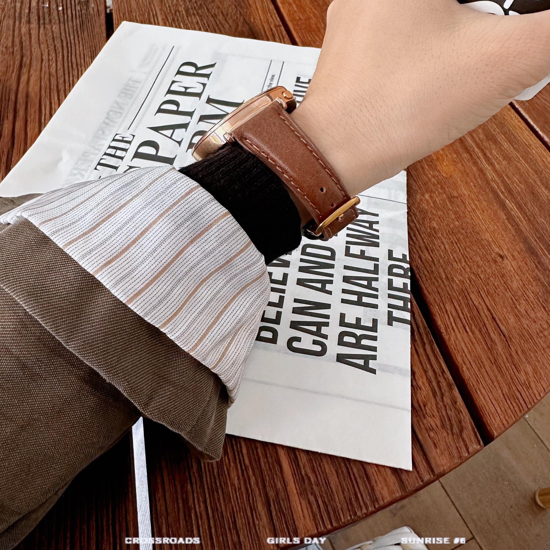 适用华为gt5手表表带GT4轻奢简约小众头层牛皮GT6女款表带真皮