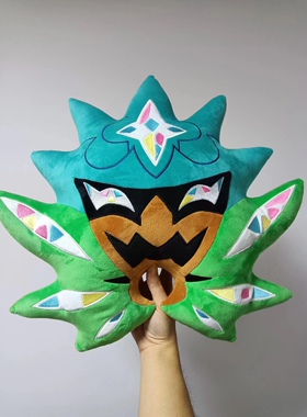全新现货 宝可梦厄诡椪 碧草面具抱枕 碧之假面 非宝可梦官方