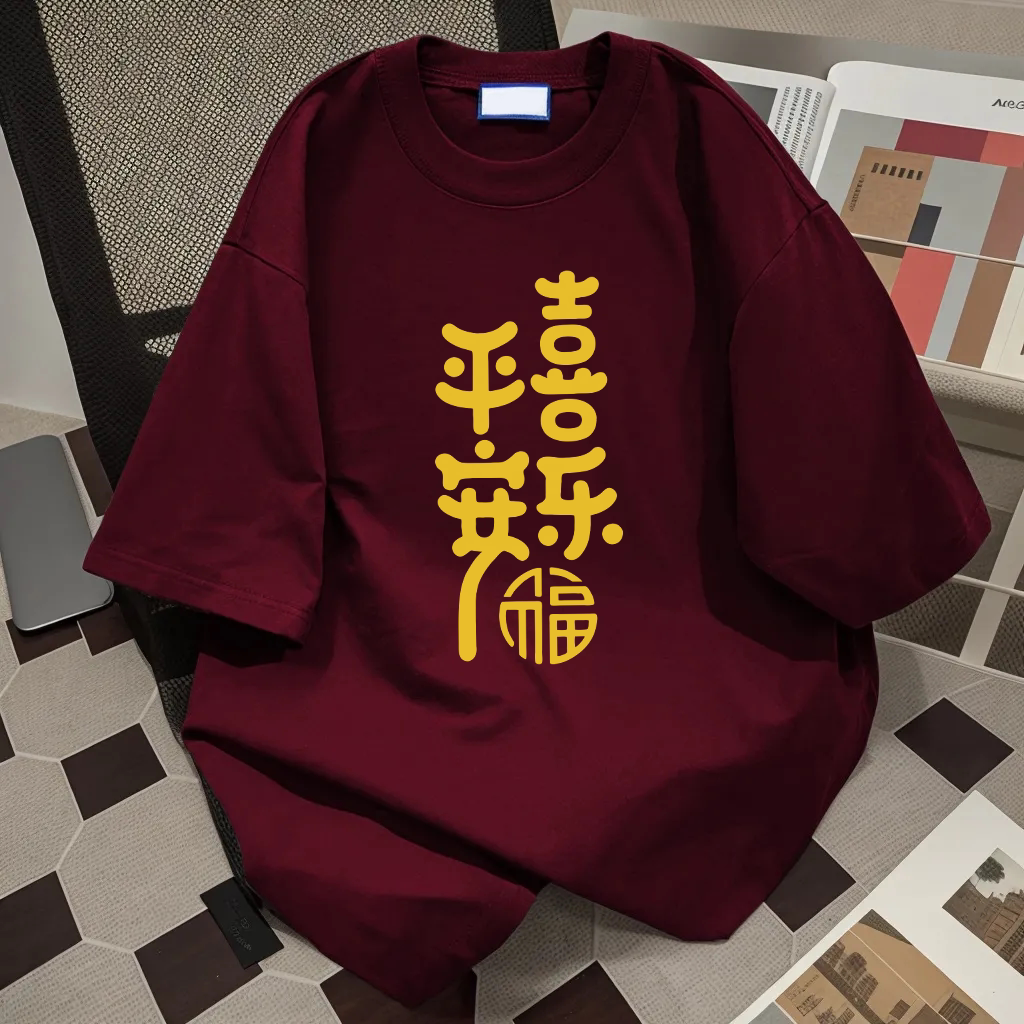 重磅ins休闲宽松仿刺绣小马印花纯棉短袖T恤男女夏季高街潮牌上衣