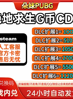 PUBGG币绝地求生G币金币吃鸡gb游戏币皮肤点卷官方CDK充值兑换码