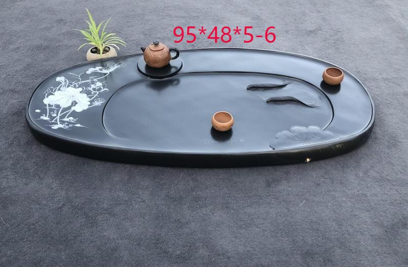 歙砚石头茶盘天然砚石材料中式单层茶海石质功夫茶具原石茶托精品