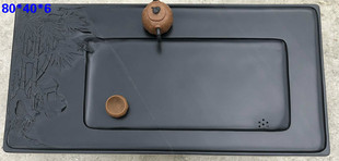 歙砚茶盘石头原石天然石材茶盘网红茶台安徽歙砚婺源砚台复古茶海