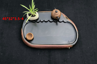 歙砚石头材料茶盘砚石茶海石质功夫茶具天然原石精品茶海电木茶台