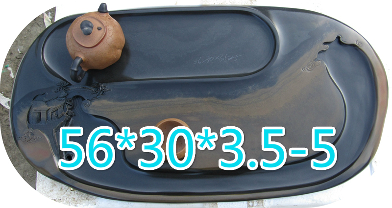 石材砚石中式简约迷你茶盘乌金歙砚石茶海彩带纹排水高端茶台端砚|msdalam kategori pinggan mangkuk, set teh, dulang teh - dari Buy2taobao.com untuk memberikan perkhidmatan ejen Taobao profesional membeli