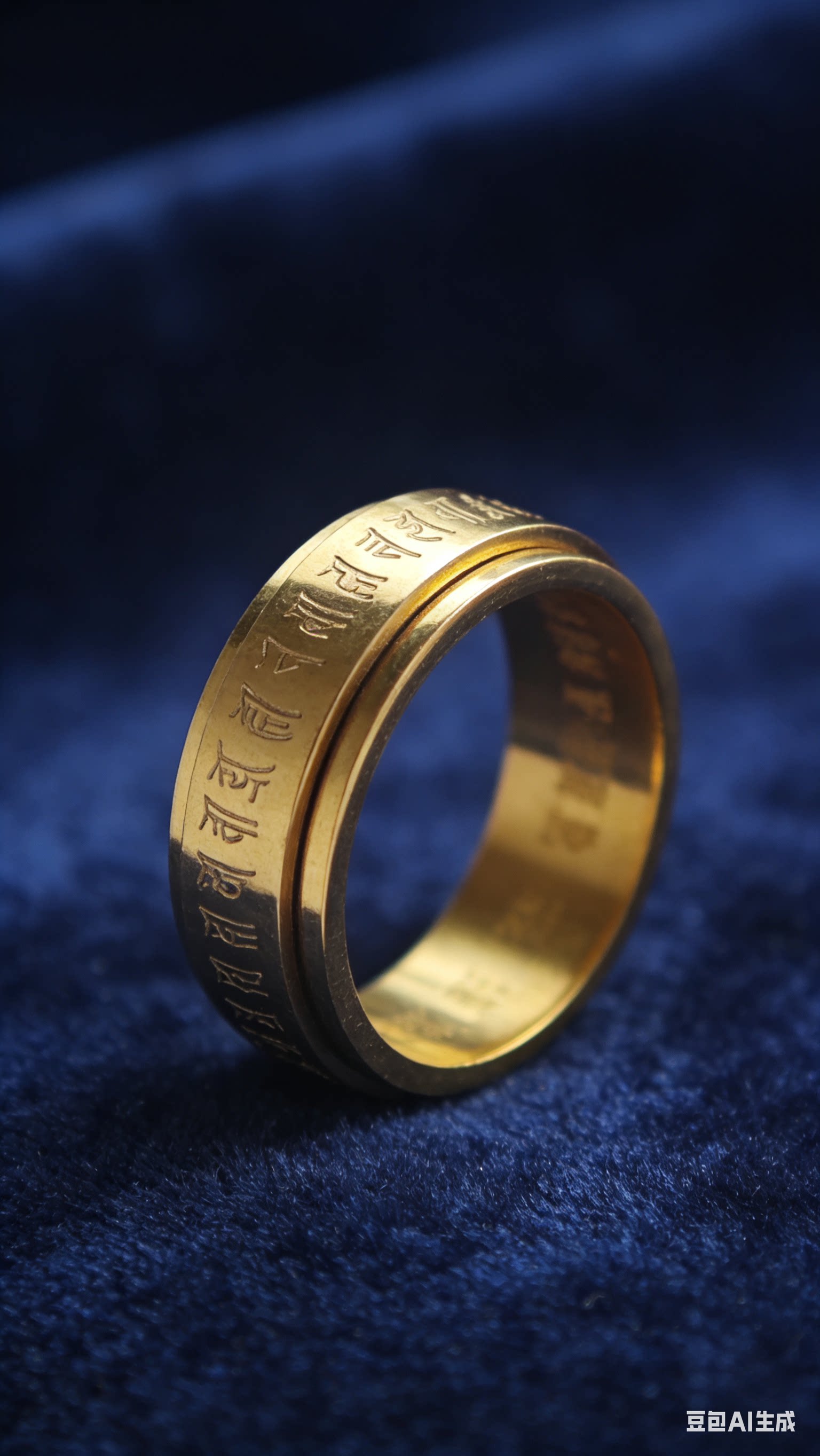 楞严戒指大随求男女情侣饰品钛钢楞严咒对戒财运戒指个性时尚原创