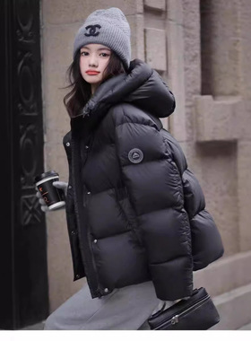 平湖2025新款高端白鸭绒羽绒服女款高端女中长款日韩风加厚外套