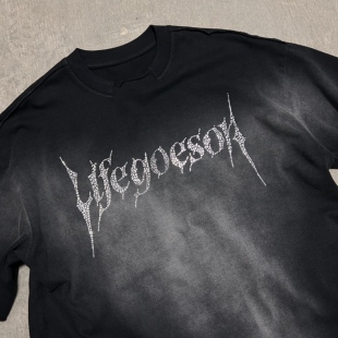 Logo水钻烫钻洗水散边短袖 Bedazzled T恤Tee 26$$ LIFEGOESON