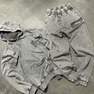 Wash Snow Effect Sweatsuit LIFEGOESON 蜡染洗水卫衣套装 25AW