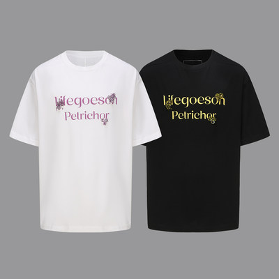 LIFEGOESON(LGO)2024「Petrichor」进口绣珠蓟草花短袖T恤