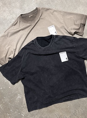 LIFEGOESON 26S/S Washed boxyfit T-shirt炒色做旧短宽版型短袖T