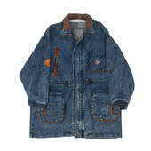 中古老炮 1227 衫 港风复古做旧水洗牛仔外套 Vintage休闲宽松长袖