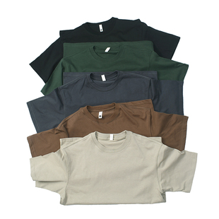 复古舒适水洗圆领短袖 日式 T恤多色日常休闲宽松套头T1486 好T 廓版