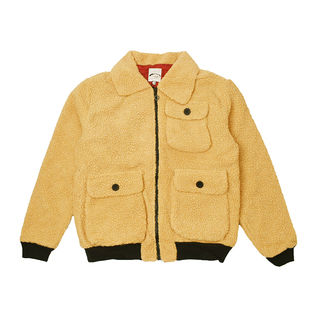 休闲宽松秋冬翻领长袖 夹克 外套潮 小众复古怀旧羊糕绒工装 三袋版
