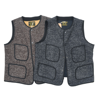 古着坎肩潮 咔叽Vintage无袖 3402 小众复古怀旧色羊毛马甲 四袋版