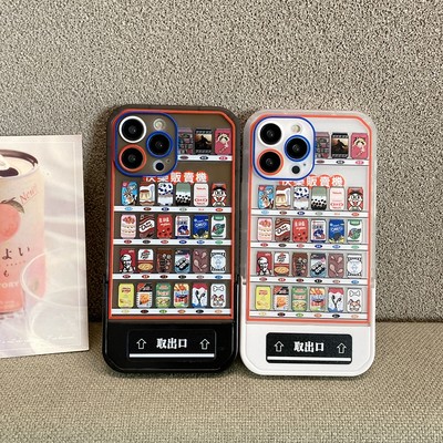 iphone1413创意支架饮料贩卖机1211Promax手机壳xs透明7p8p女款xr