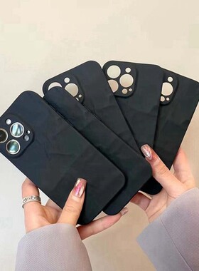 151413promax小众ins折纸黑色适用iphone1211简约xs男女x软手机壳