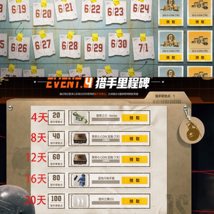 绝地求生pubg绝地赏金猎手蓝色闪电手套通行证签到代领吃鸡代肝打