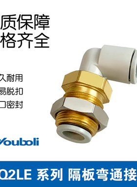 新款SMC型白色气动隔板弯接头KQ2LE04-00/06-00 KQ2LE08-00/10-00