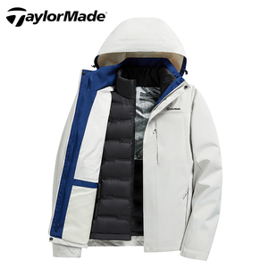 Taylormade泰勒梅户外秋冬男女款羽绒冲锋衣连帽防风防水运动外套