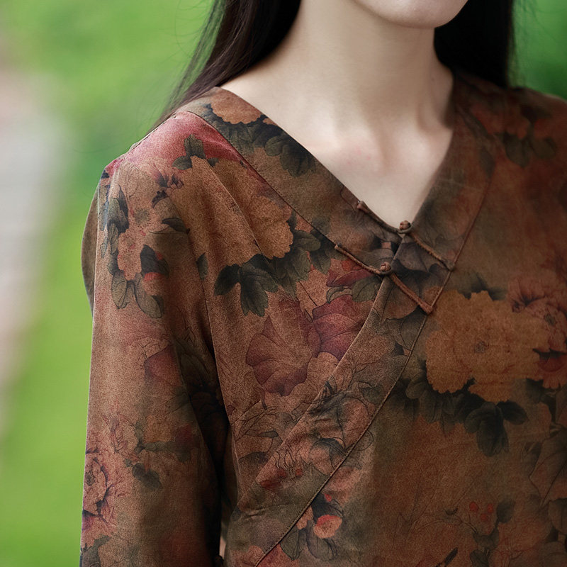 纸样832香云纱汉服衬衣衬衫裁剪