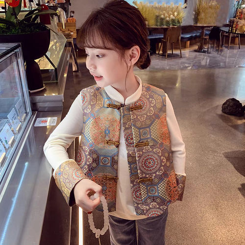 视频202男女通用宝宝儿童新中式唐装马甲坎肩马甲背心裁剪图纸样