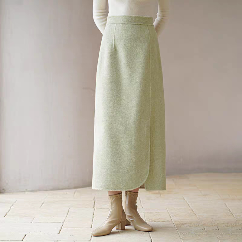2010毛呢半身裙女中长款毛呢裙秋冬一步裙裁剪图版服装纸样