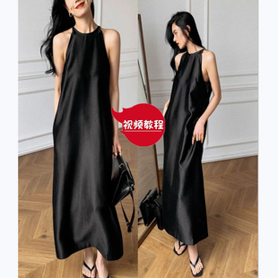 送教程91长款大摆背心吊带香云纱简约连衣裙女装衬衣样板裁剪纸样