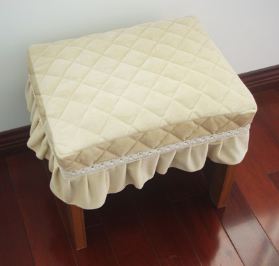 水晶绒夹棉款凳罩凳子套化妆凳罩 可定制 床头柜罩桌子罩 包邮