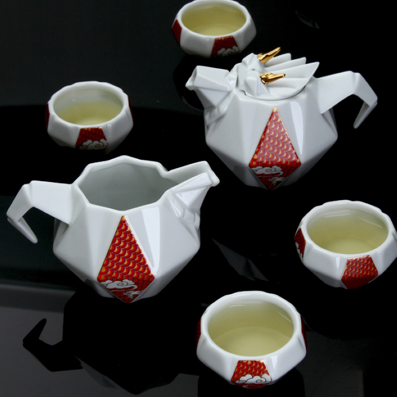 台湾宜龙茶具 年度大作 发财龙 八彩龙14件礼盒茶组 整套 专柜
