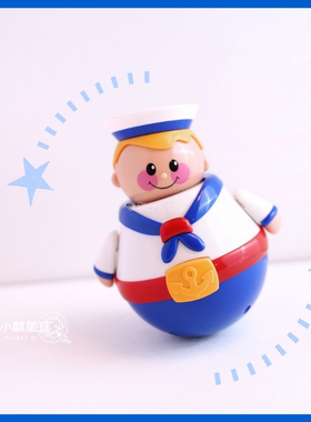 圆滚滚不倒翁~英国tolo宝宝不倒翁小丑水手卡通经典互动安抚玩具