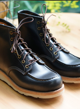 875工装鞋 美式复古手工机车靴男鞋 霍尔文horween cxl茶心牛皮