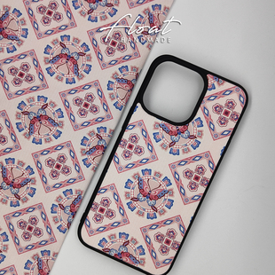 新中式 粉色蝴蝶帆布面手机壳华为mate70pura8060pro荣耀x50 国风款