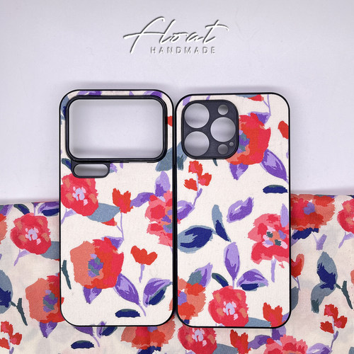 花朵小众高级磁吸布面苹果iPhone17款13mini16pro5max4plus手机壳